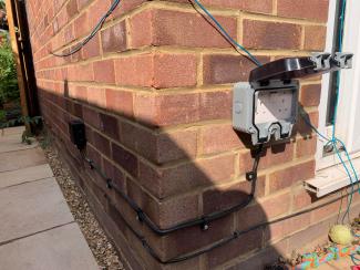 Outdoor socket installed by JJB Electrical in Goffs Oak