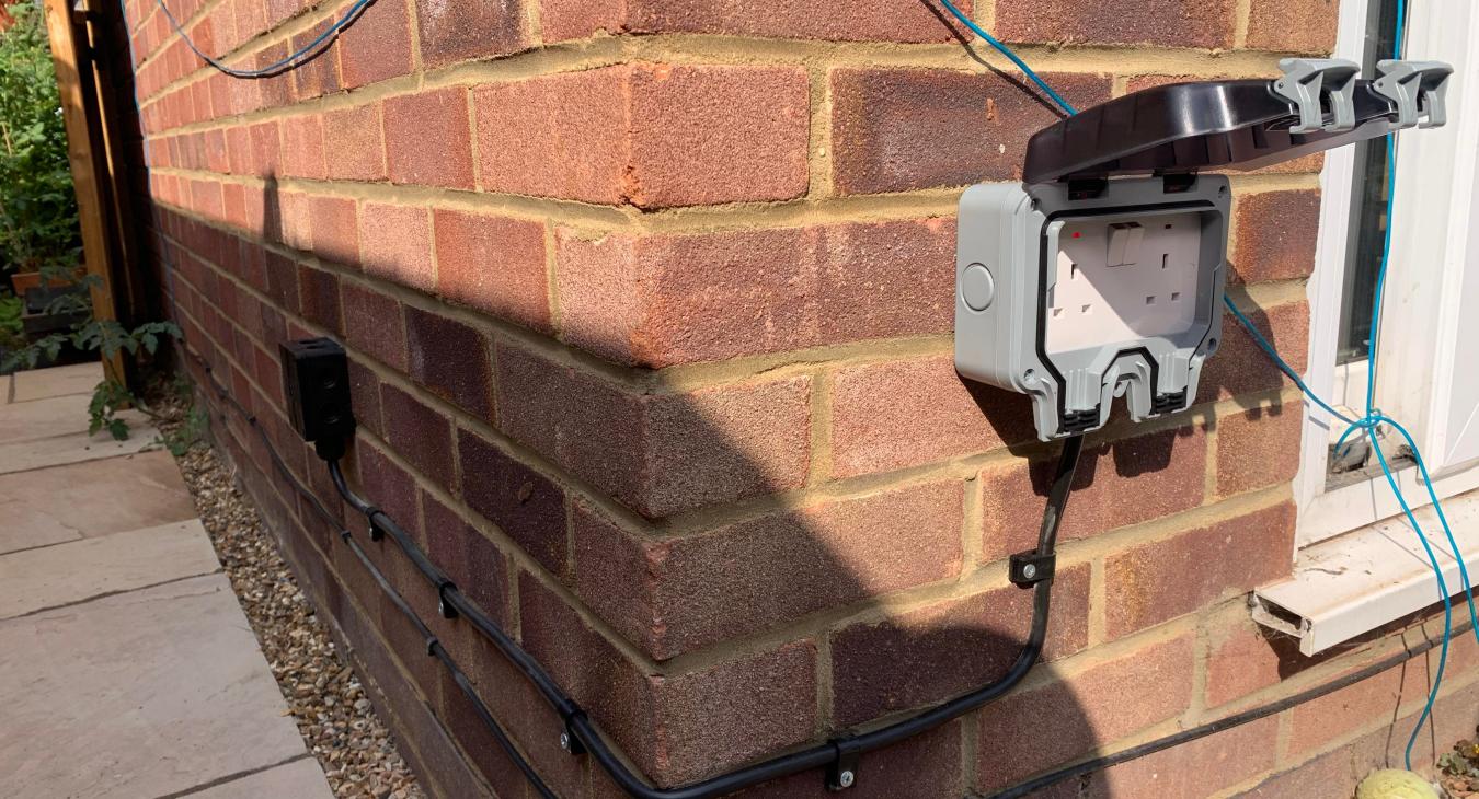 Outdoor socket installation in Cheshunt