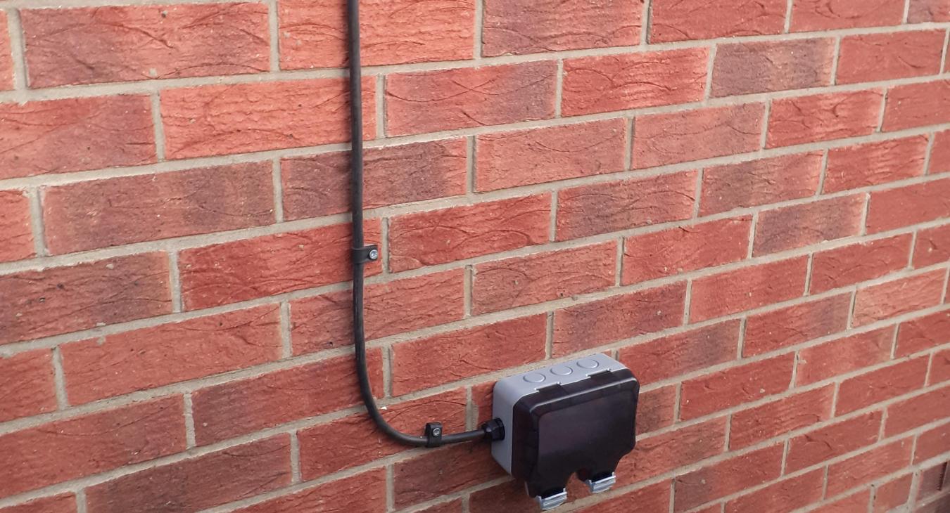 Outdoor socket installation in Cheshunt